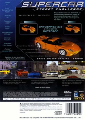 Supercar Street Challenge box cover back